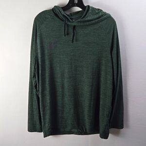 Hurley Men's Green Exist Collection Space Dyed Hoodie T-Shirt Longsleeves Sz L